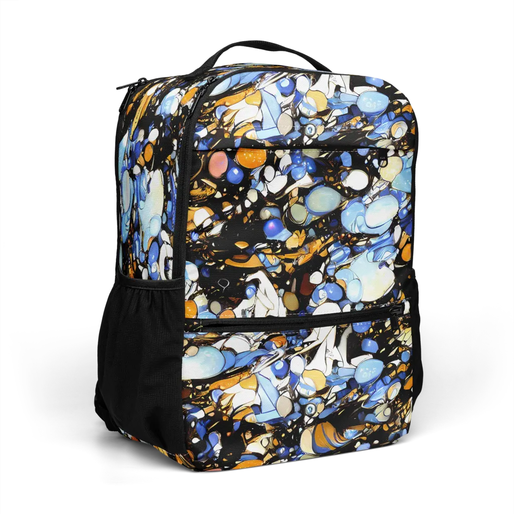 Sapphire Static on Utility Backpack — Right Front