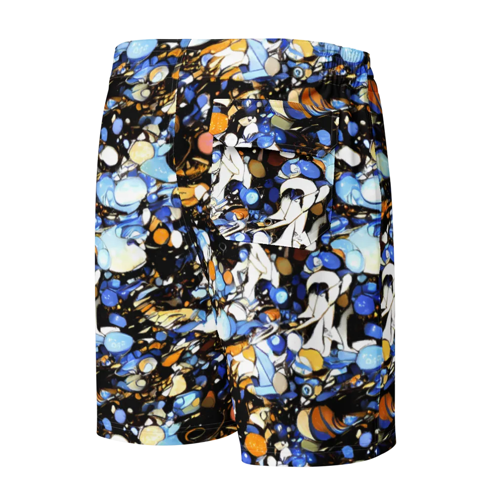 Sapphire Static on Men's Board Shorts — Back