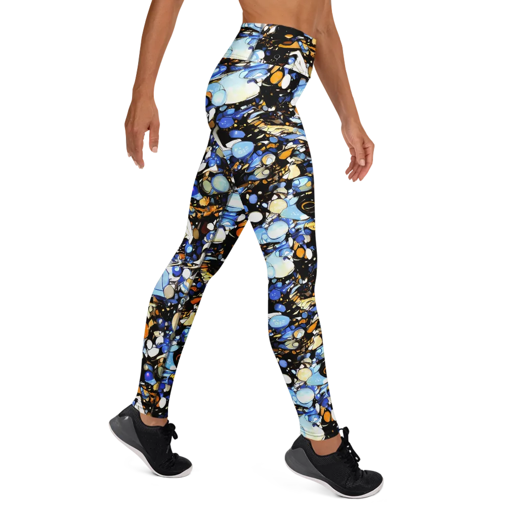 Sapphire Static on Yoga Leggings — Right