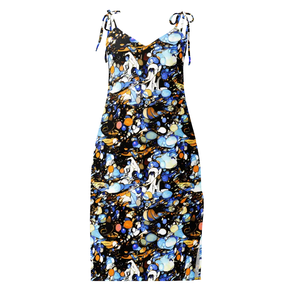 Sapphire Static on Slip Dress — Front