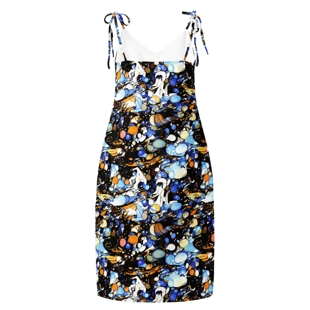 Sapphire Static on Slip Dress — Back