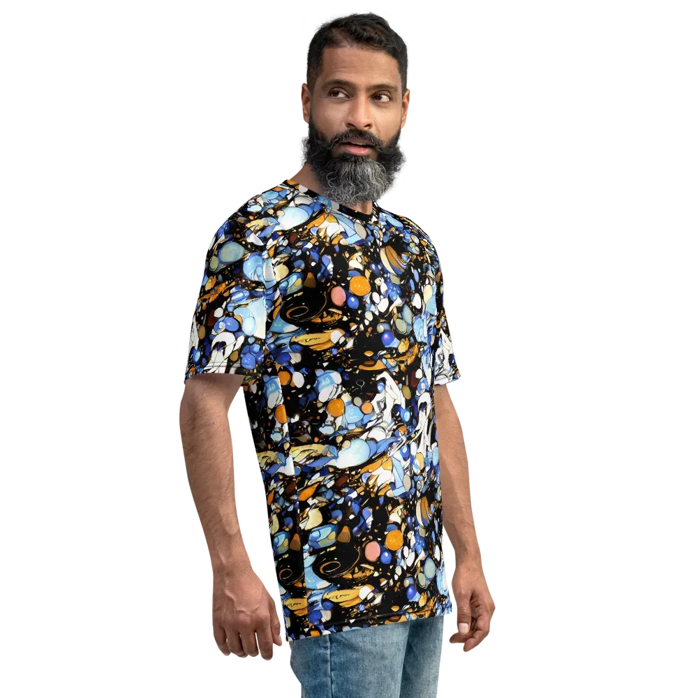 Sapphire Static on Men's Crew Neck T-Shirt — Right
