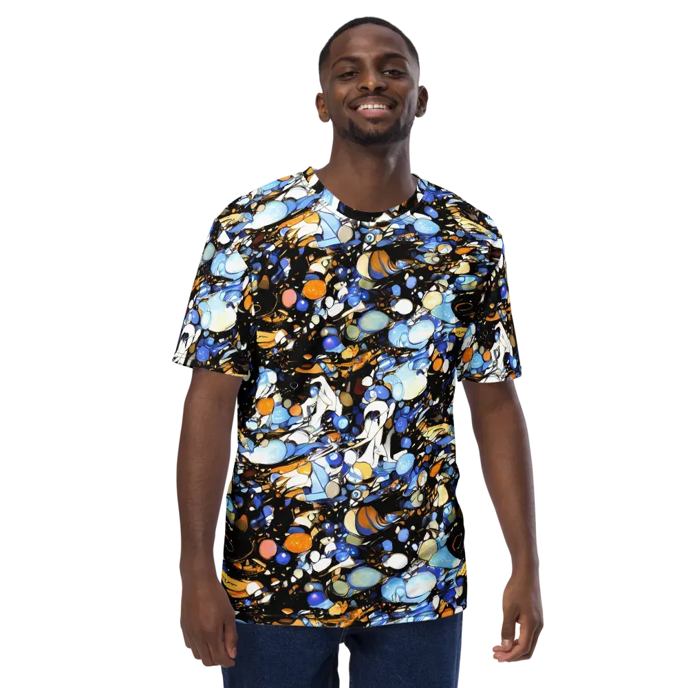 Sapphire Static on Men's Crew Neck T-Shirt — Front