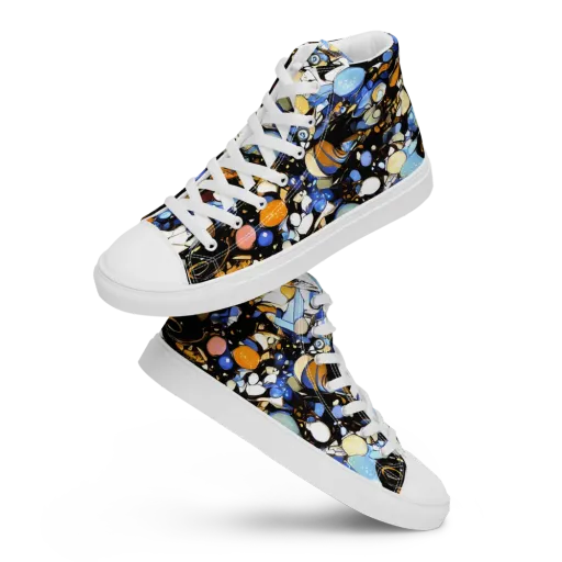 Sapphire Static on a Men's High Top Canvas Shoes