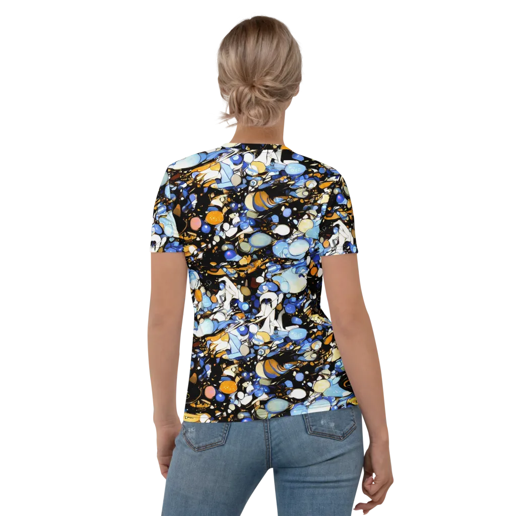 Sapphire Static on Women's Crew Neck T-Shirt — Back