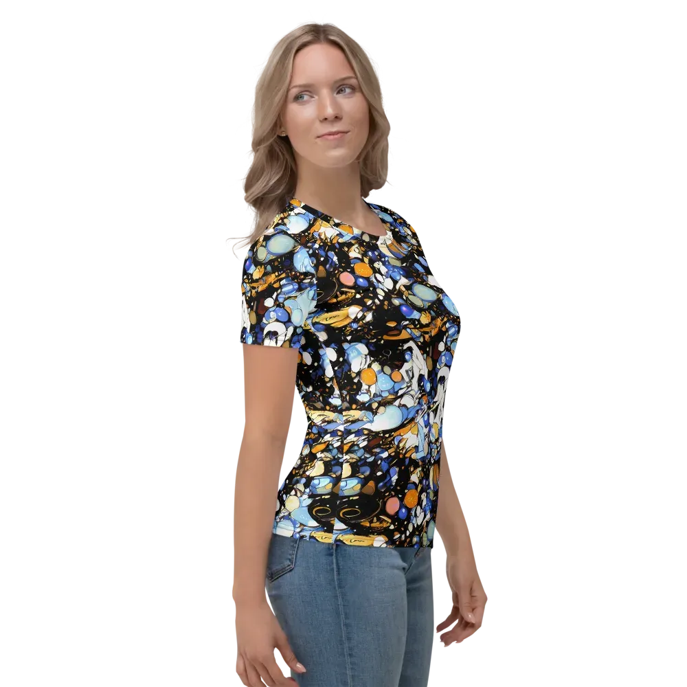 Sapphire Static on Women's Crew Neck T-Shirt — Right
