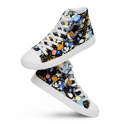 Sapphire Static on a Women's High Top Canvas Shoes