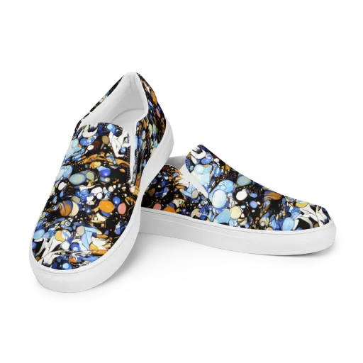 Sapphire Static on a Men's Slip-On Canvas Shoes