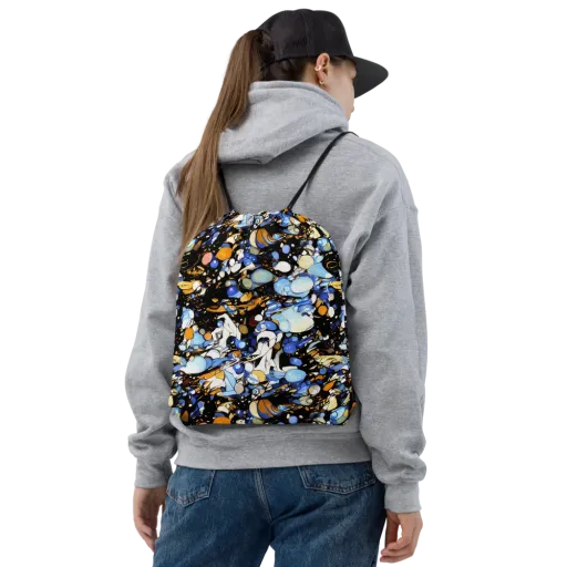 Sapphire Static on a Drawstring Bag