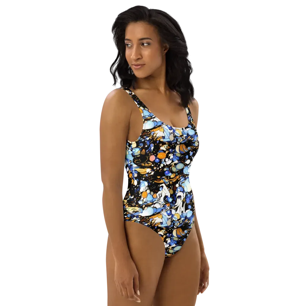 Sapphire Static on One-Piece Swimsuit — Right