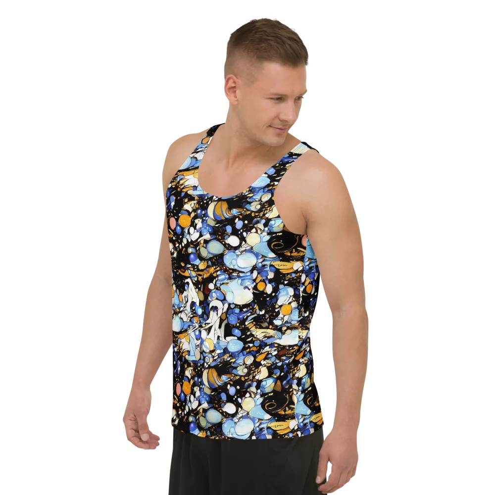 Sapphire Static on Men's Tank Top — Left Front