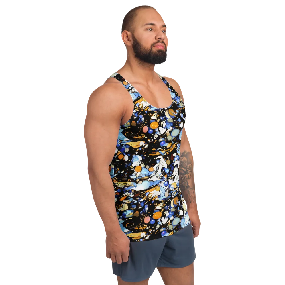 Sapphire Static on Men's Tank Top — Right Front