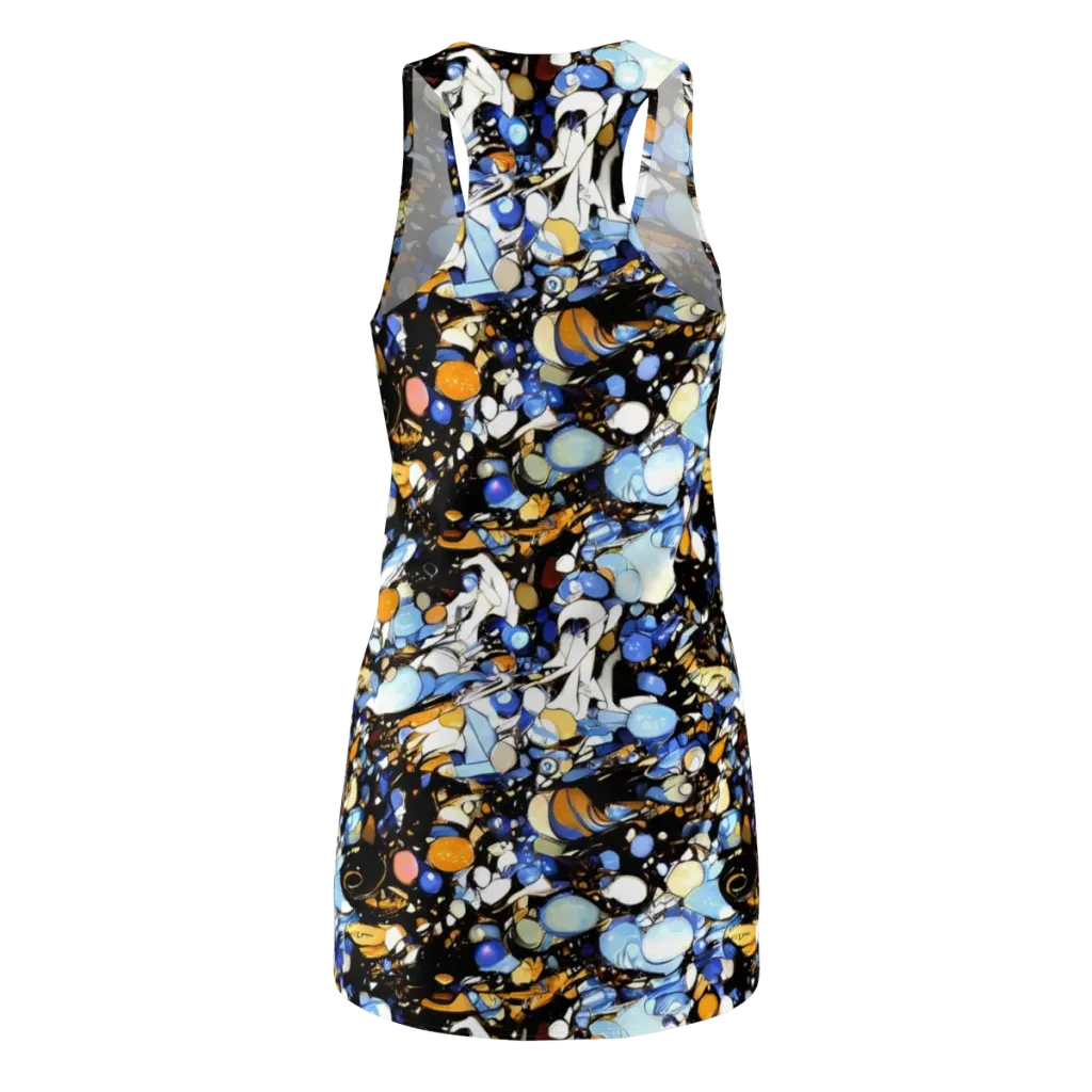 Sapphire Static on Racerback Dress — Back