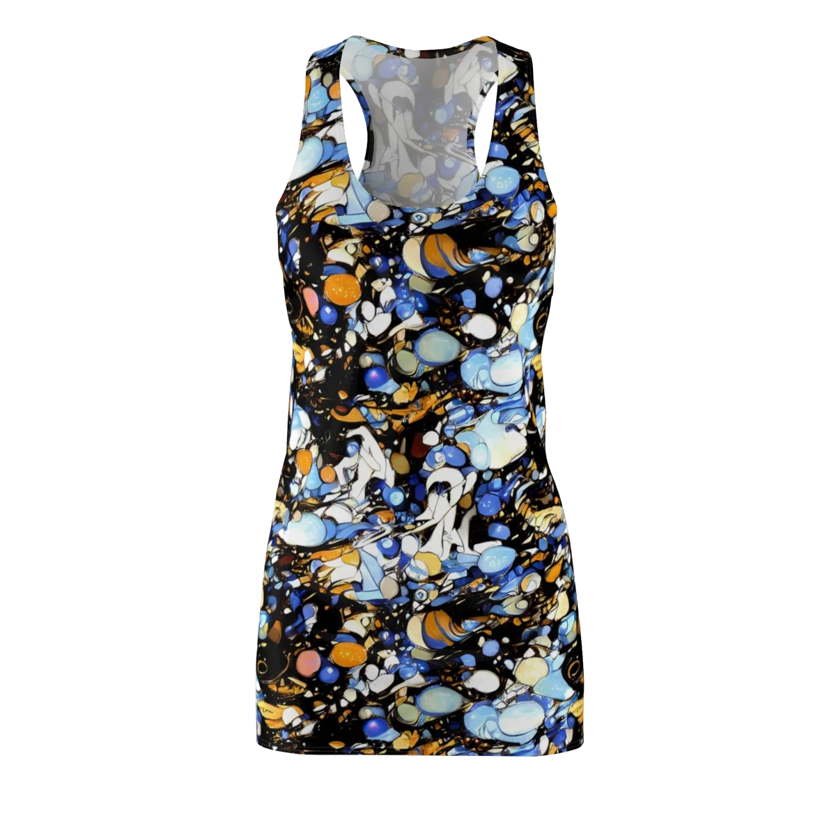 Sapphire Static on Racerback Dress — Front