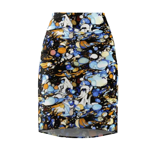 Sapphire Static on a Pencil Skirt