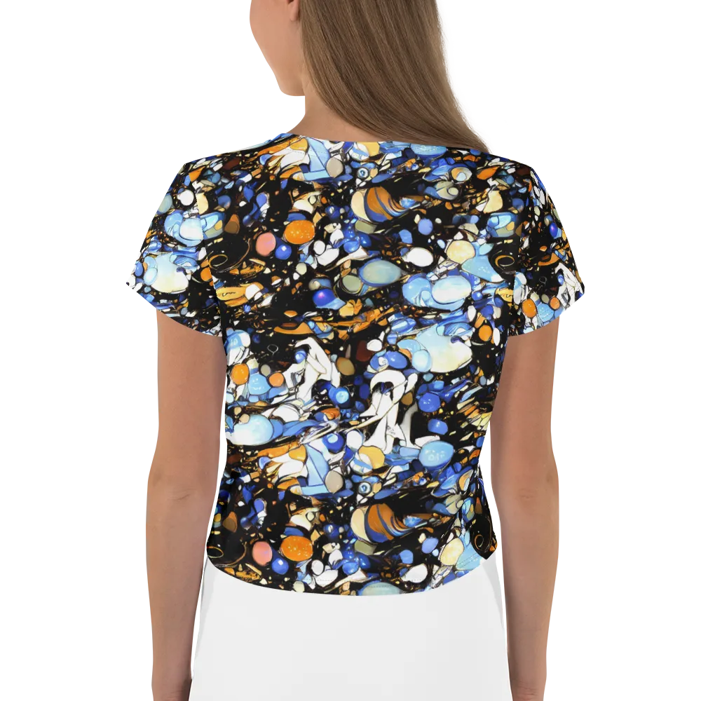 Sapphire Static on Crop Tee — Back