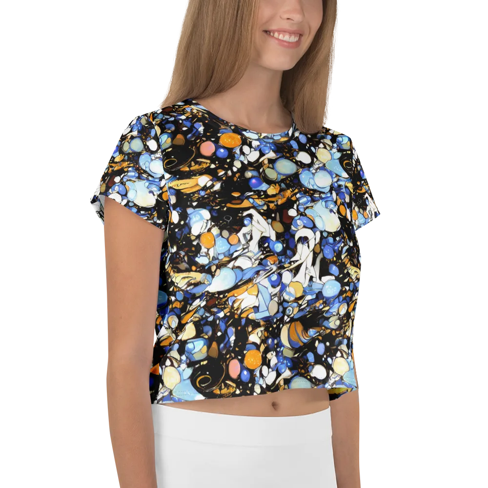 Sapphire Static on Crop Tee — Right