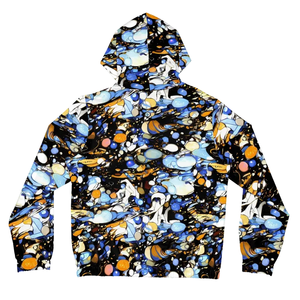 Sapphire Static on Women's Full-Zip Hoodie — Back