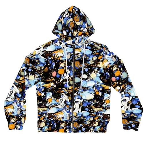 Sapphire Static on a Women's Full-Zip Hoodie