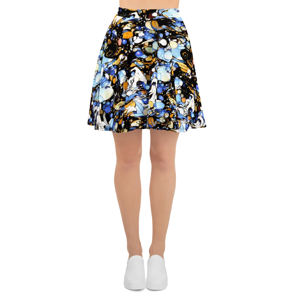 Sapphire Static on Skater Skirt — Front