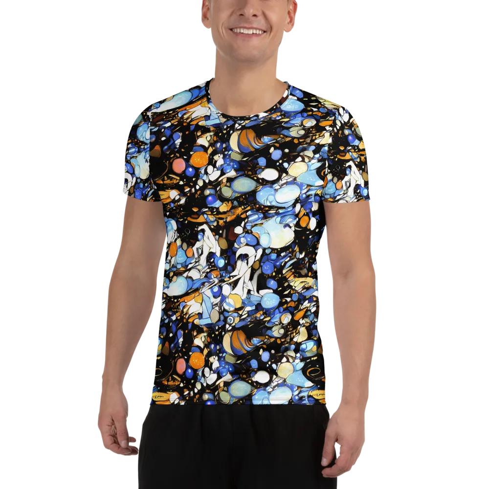 Sapphire Static on Men's Athletic T-Shirt — Front
