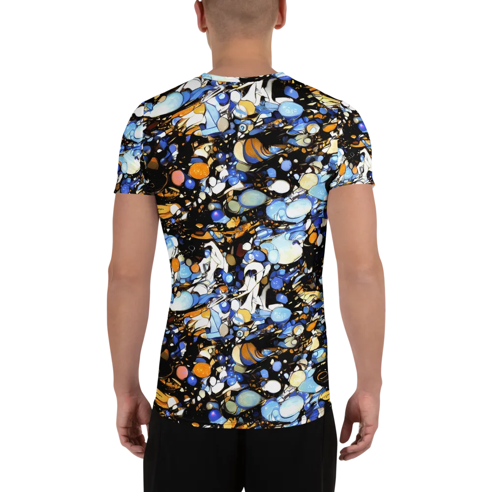 Sapphire Static on Men's Athletic T-Shirt — Back