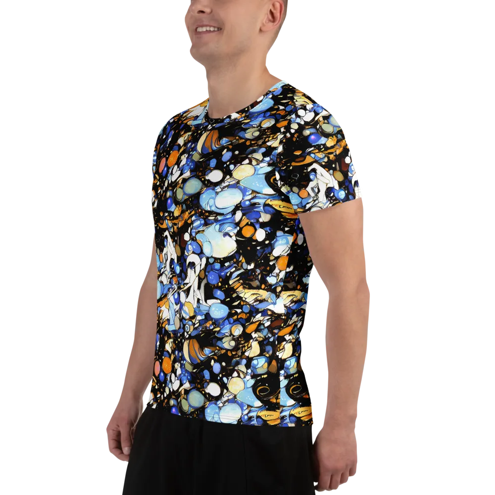Sapphire Static on Men's Athletic T-Shirt — Left