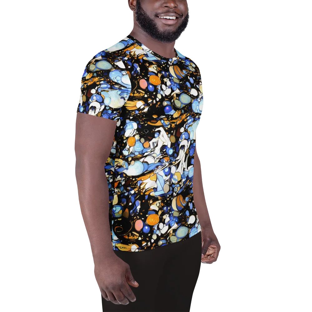 Sapphire Static on Men's Athletic T-Shirt — Right