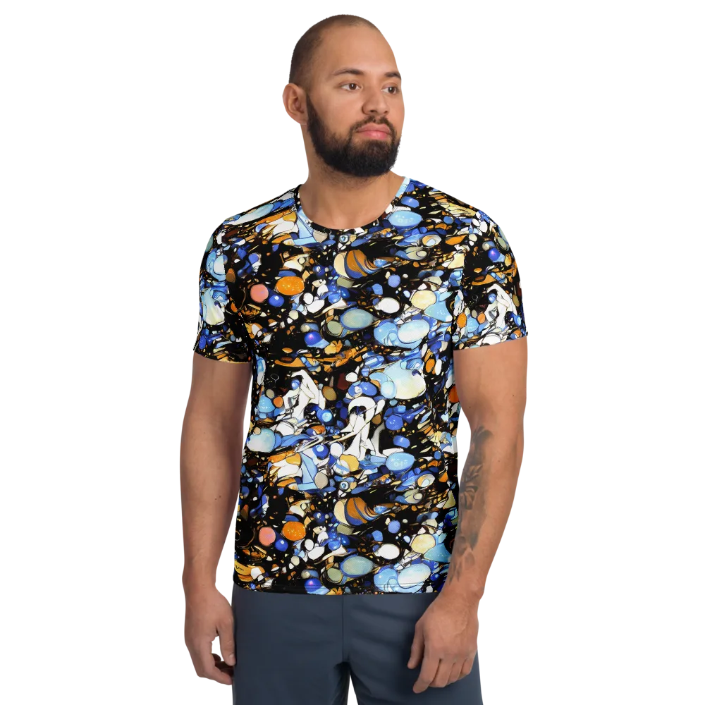 Sapphire Static on Men's Athletic T-Shirt — Front