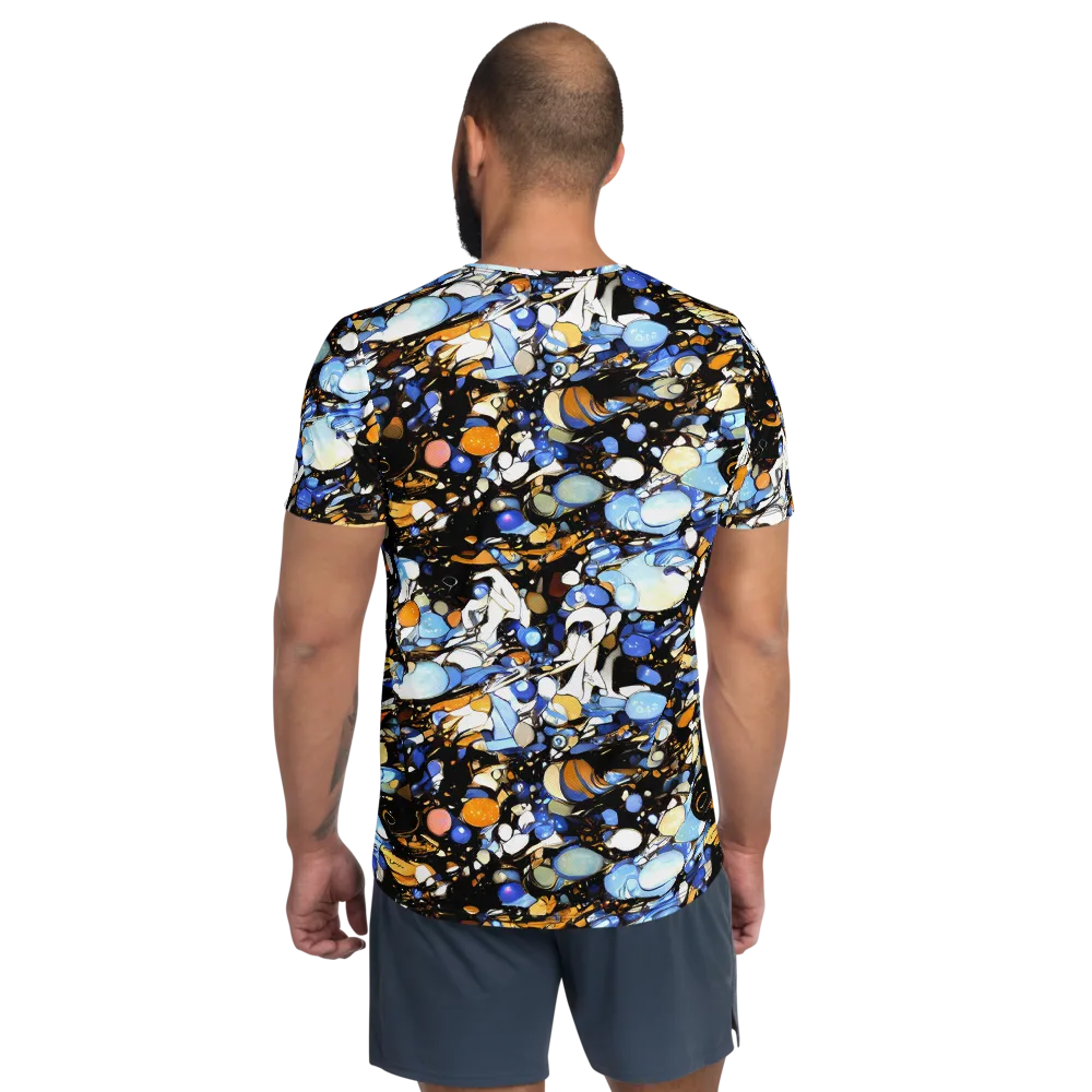 Sapphire Static on Men's Athletic T-Shirt — Back