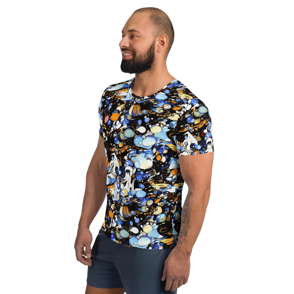 Sapphire Static on Men's Athletic T-Shirt — Left