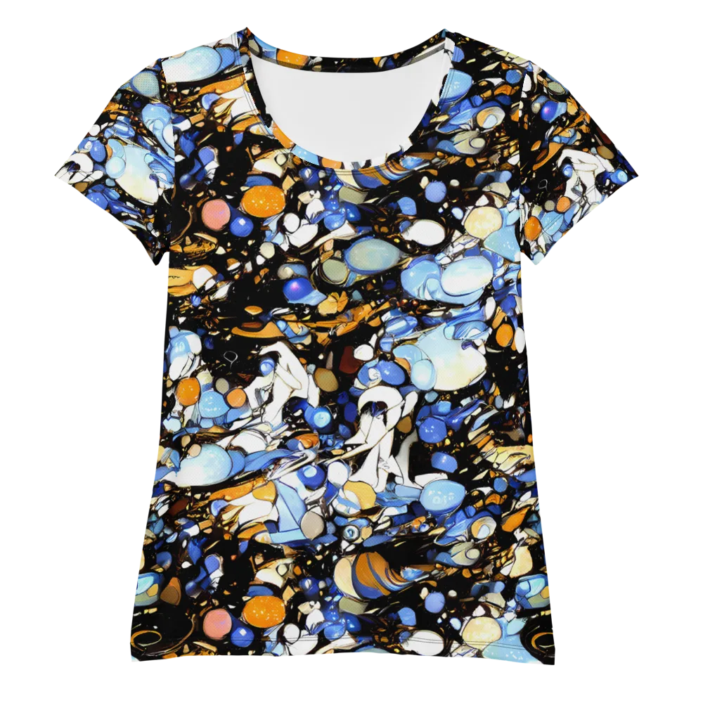 Sapphire Static on Women's Athletic T-Shirt — Front
