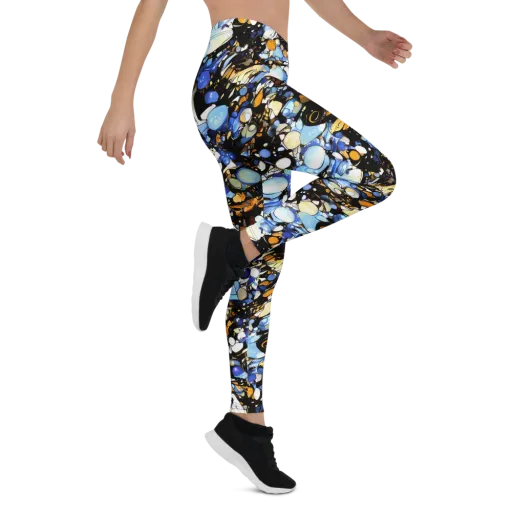 Sapphire Static on a Leggings
