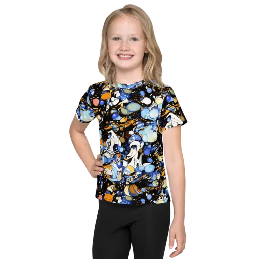 Sapphire Static on a Kids Crew Neck T-Shirt