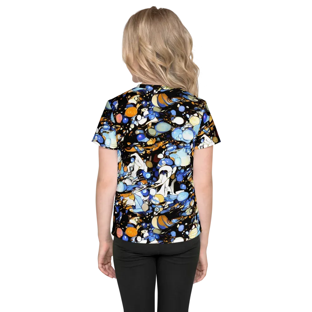 Sapphire Static on Kids Crew Neck T-Shirt — Back