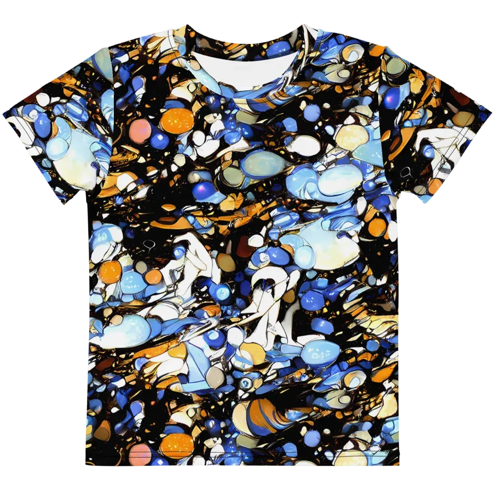 Sapphire Static on Kids Crew Neck T-Shirt — Front