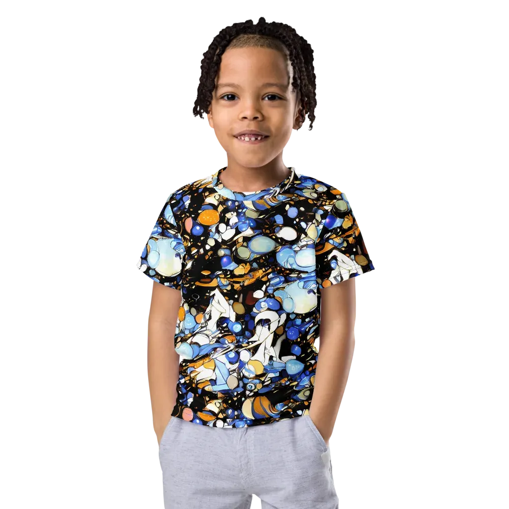 Sapphire Static on Kids Crew Neck T-Shirt — Front