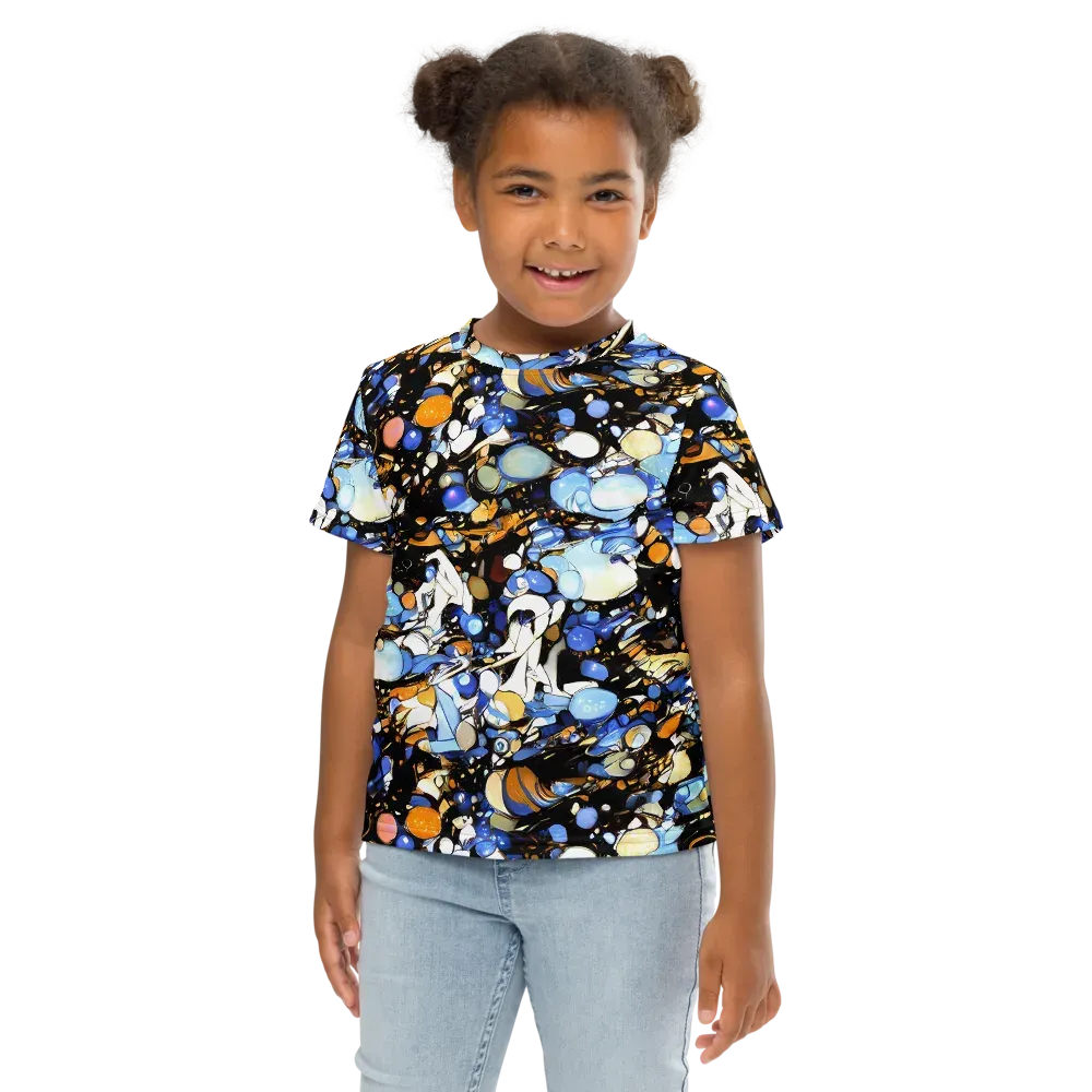 Sapphire Static on Kids Crew Neck T-Shirt — Front