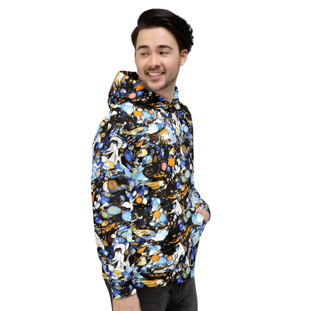 Sapphire Static on Hoodie — Right