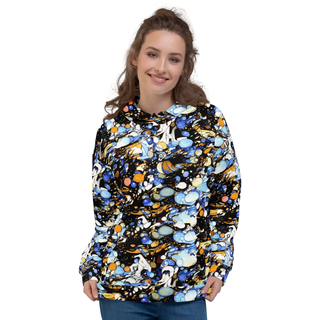 Sapphire Static on Hoodie — Front