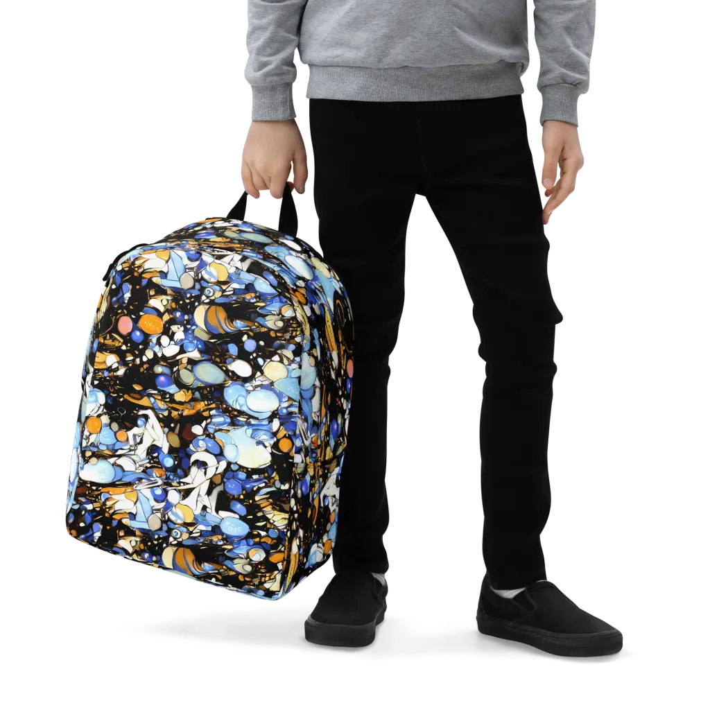 Sapphire Static on Minimalist Backpack — Zoomed-in