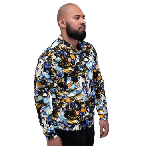 Sapphire Static on a Bomber Jacket