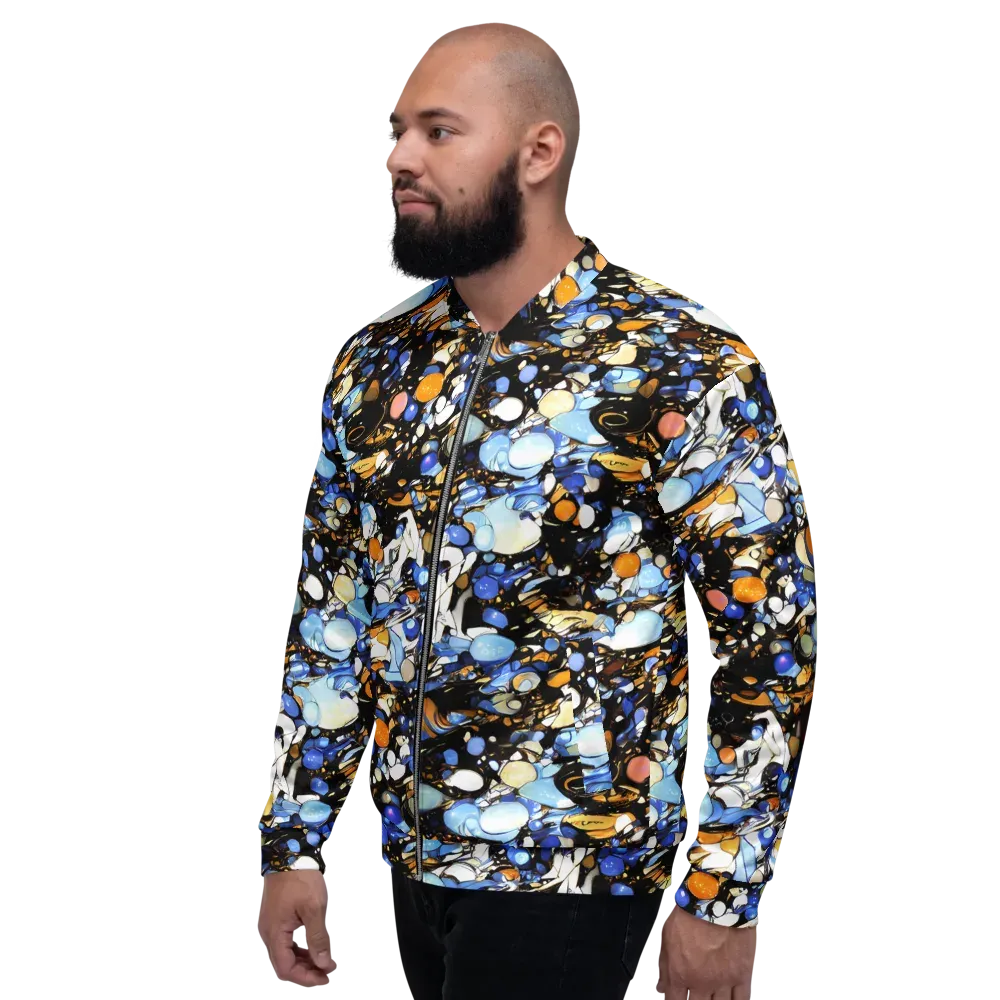 Sapphire Static on Bomber Jacket — Left
