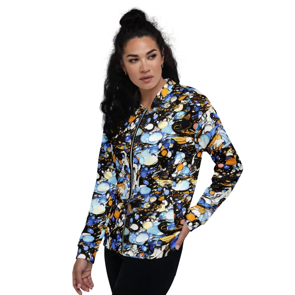 Sapphire Static on Bomber Jacket — Left
