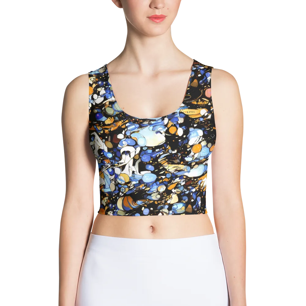 Sapphire Static on Crop Top — Front