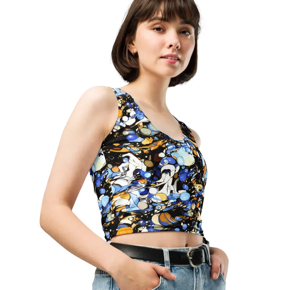 Sapphire Static on Crop Top — Right Front