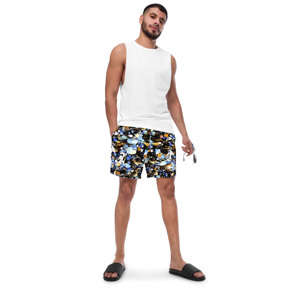 Sapphire Static on Swim Trunks — Front