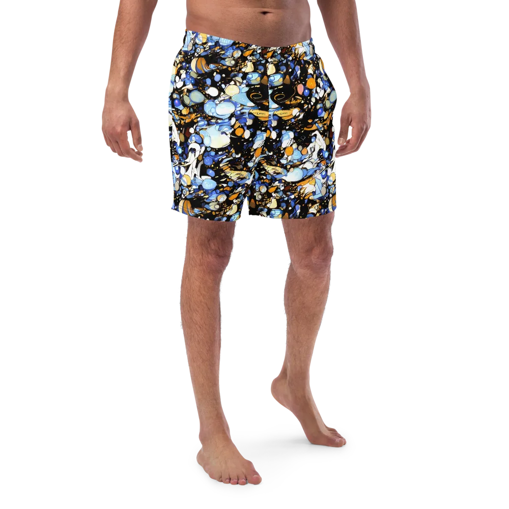Sapphire Static on Swim Trunks — Front