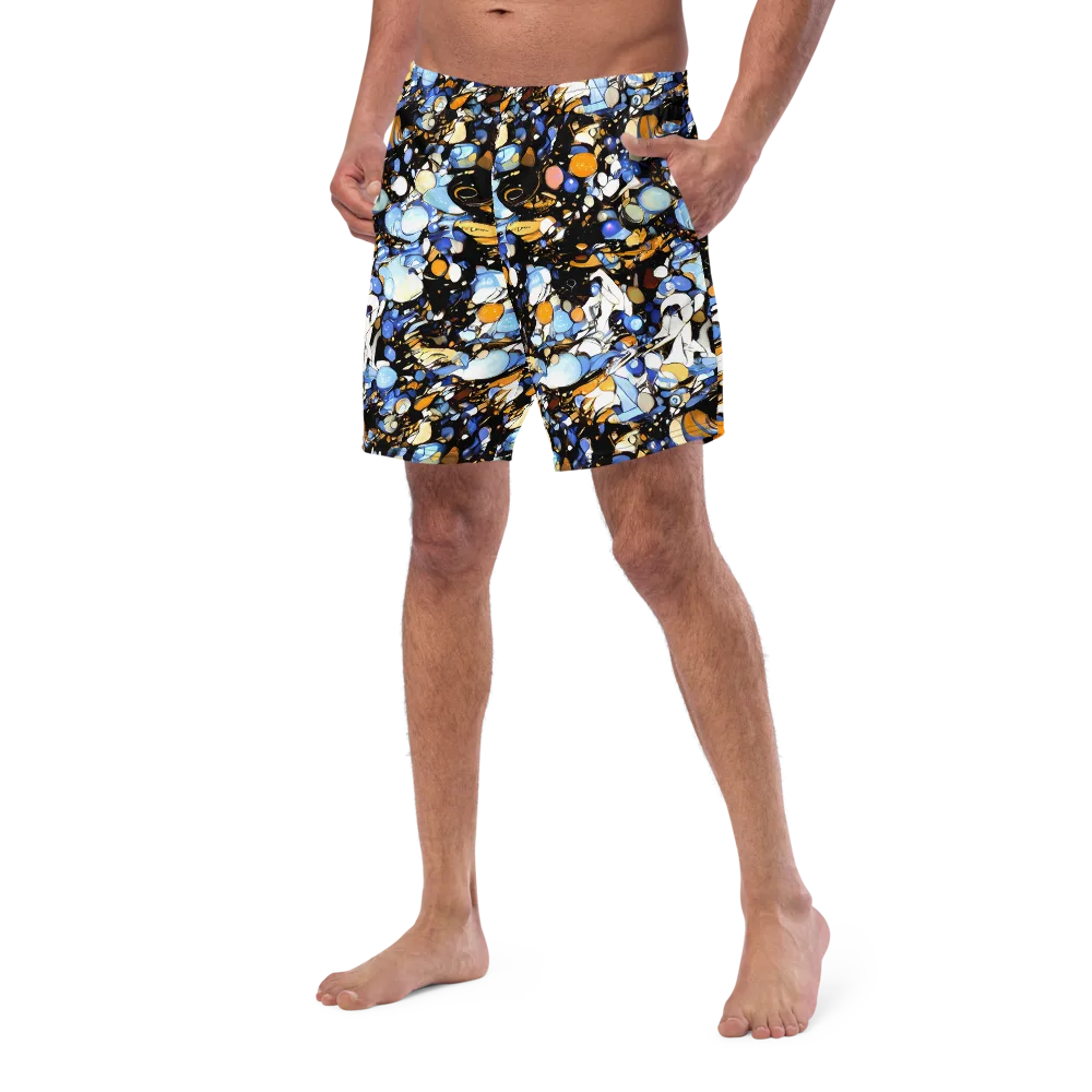 Sapphire Static on Swim Trunks — Left Front