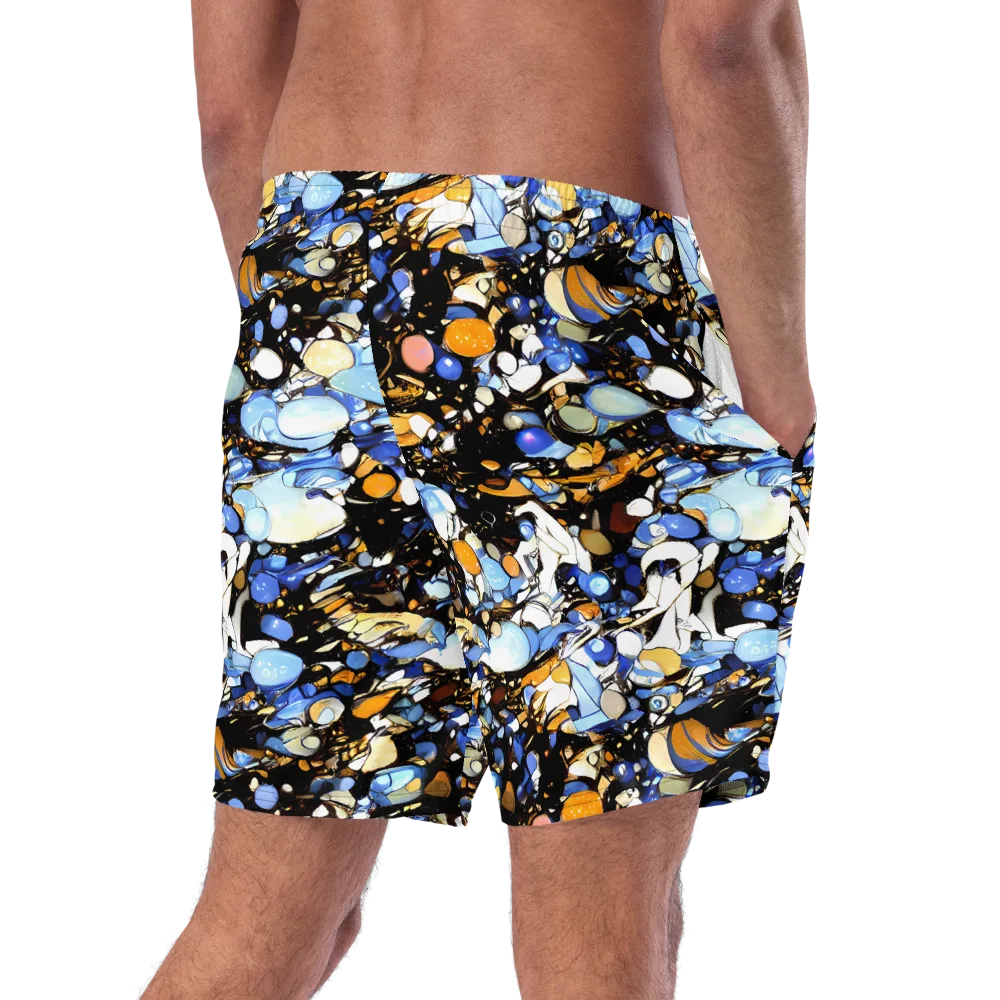 Sapphire Static on Swim Trunks — Right Back